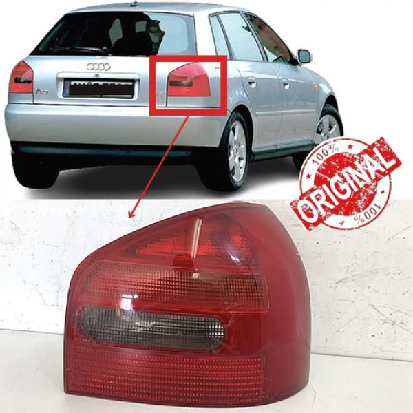 Lanterna Audi A3 1997 1998 1999 Com Detalhe Direito 16847 Direito Vermelho