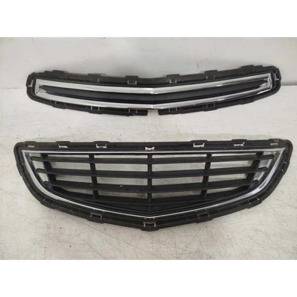 Par De Grade Parachoque Onix Prisma 2013/2016 Original 24767 Preto Fosco