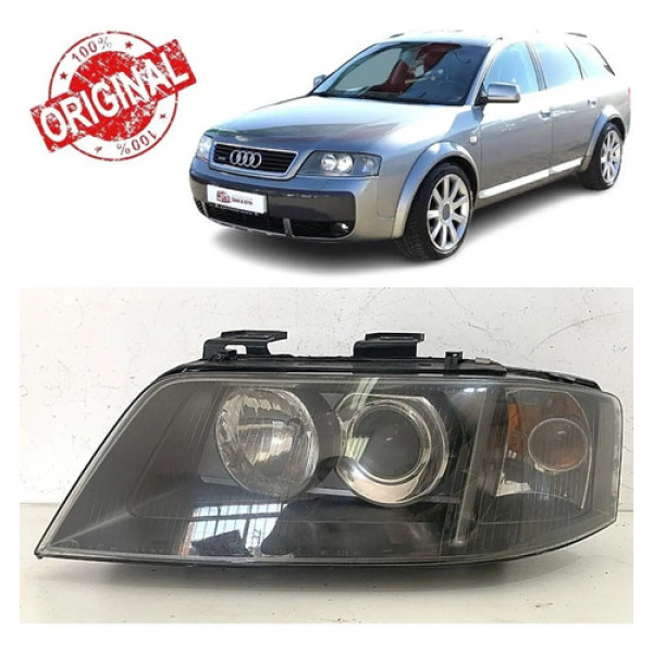 Farol Audi A6 Avanti 2000 2005 Mascara Negra Esquerdo 17517 Esquerdo