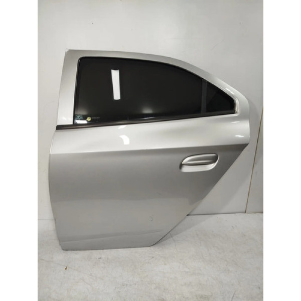 Porta Traseira Esquerda Gm Onix Prisma 2013 A 2019 25981 Traseira Esquerdo Prateado