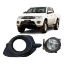 Farol De Milha Mitsubishi L200 2011 2012 2013 2014 2015   Usado Original 26462 Preto