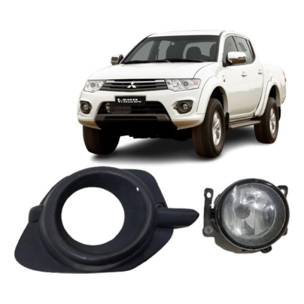 Farol De Milha Mitsubishi L200 2011 2012 2013 2014 2015   Usado Original 26462 Preto