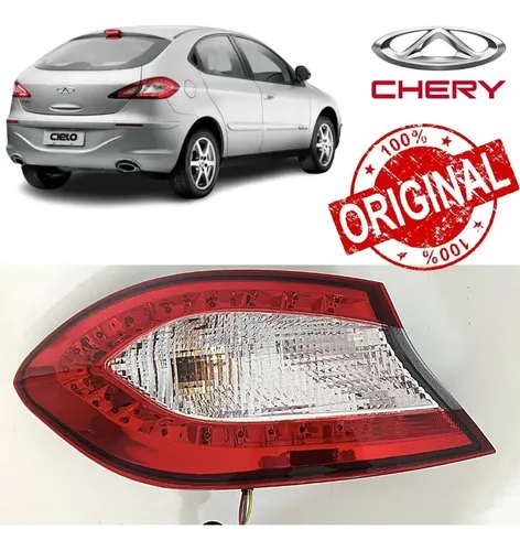Lanterna Chery Cielo 2010 2011 2012 Lado Esquerdo 16396 Esquerdo Vermelho
