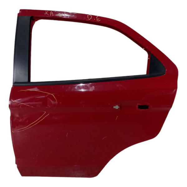 Porta Traseira Esquerda Ka 2015 A 2021 C/detalhes Traseira Esquerda Vermelho