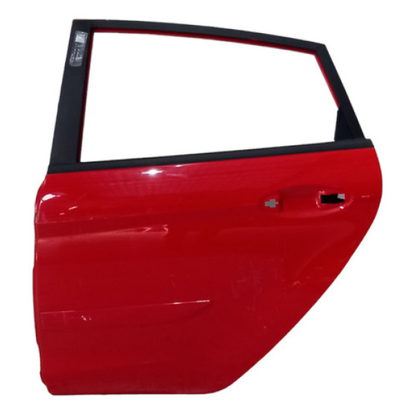 Porta Traseira Esquerda New Fiesta Hatch 2011 2012 A 2019 Traseira Esquerdo Vermelho