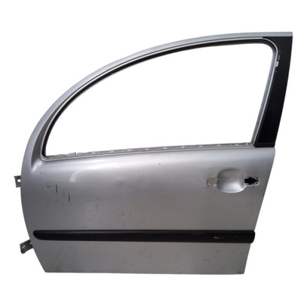 Porta Dianteira Esquerda Citroen C3 2003 2004..a 2012 Dianteira Esquerdo Prata
