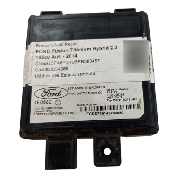 Módulo Estacionamento Ford Fusion Cod. Ds7t14c689ec Preto