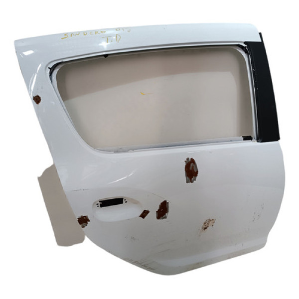 Porta Traseira Direita Sandero 2015/ C/detalhes Traseira Direita Branco