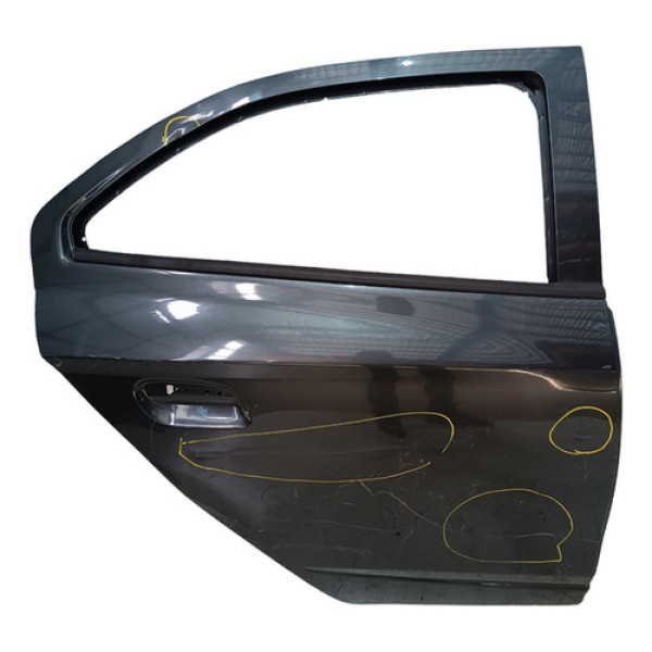Porta Traseira Direita Onix Prisma 2013 A 2020 C/detalhes Traseira Direita Cinza