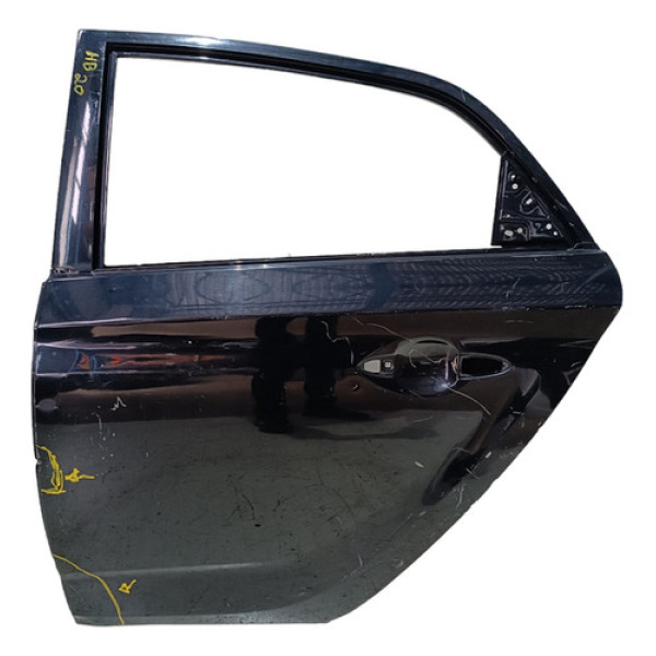 Porta Traseira Esquerda Hb20 Hatch 2013 A 2019 C/detalhes Traseira Esquerda Preto
