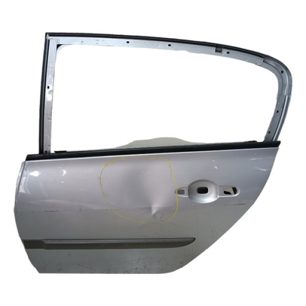 Porta Traseira Esquerda Megane Sedan 2006 A 2011 C/detalhes Traseira Esquerdo Prata