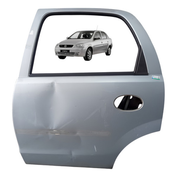 Porta Traseira Esquerda Gm Corsa Joy Sedan 1.0 2006 Original Traseira Esquerdo Prata