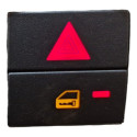 Botão Trava Pisca Alerta Gm Vectra Elegance 2.0 2006 A 2011 Preto E Vermelho