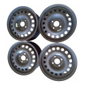 Jogo Roda Ferro Aro 14 4 Furos Gm Corsa Joy 2006 Original  Preto Fosco