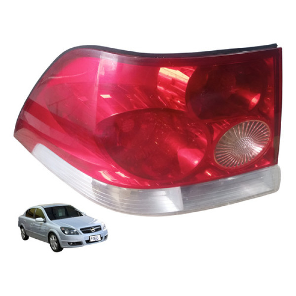 Lanterna Traseira Esquerda Gm Vectra Elegance Sedan 2007  Esquerdo/motorista Vermelho E Branco