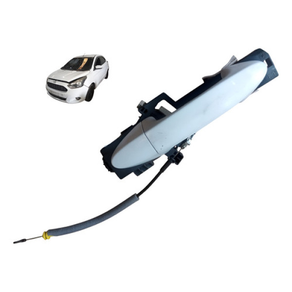 Maçaneta Externa Traseira Esquerda Ford Ka Hatch 2015 A 2020 Branco Traseira