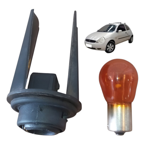 Soquete Pisca Seta Dianteiro Esquerdo Ford Ka Gl 2003 A 2007 Esquerdo Preto