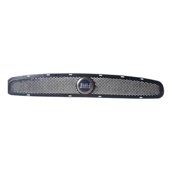 Grade Dianteira Emblema Fiat Azul Fiat Palio Uno 2006 2007 Preto Plástico