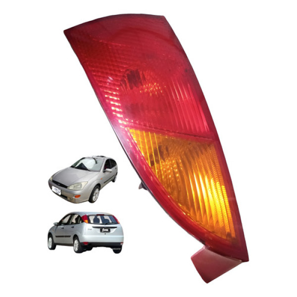 Lanterna Traseira Esquerda Ford Focus Hatch 2001 A 2008 Esquerdo/motorista Vermelho E Laranja