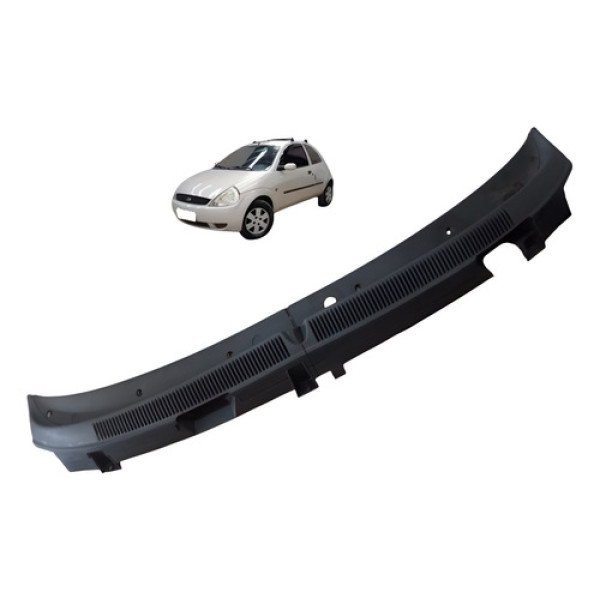 Par Grade Churrasqueira Parabrisa Ford Ka Gl Hatch 2003 2007 Cinza-escuro