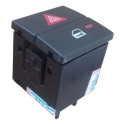 Botão Trava Pisca Alerta Gm Vectra Elegance 2.0 2006 A 2011 Preto E Vermelho