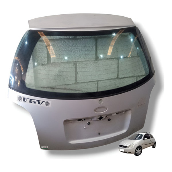Tampa Traseira Porta Malas Ford Ka Gl Zetec Rocam Hatch 2006 Prata