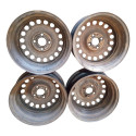 Jogo Roda Ferro Aro 14 4 Furos Gm Corsa Joy 2006 Original  Preto Fosco