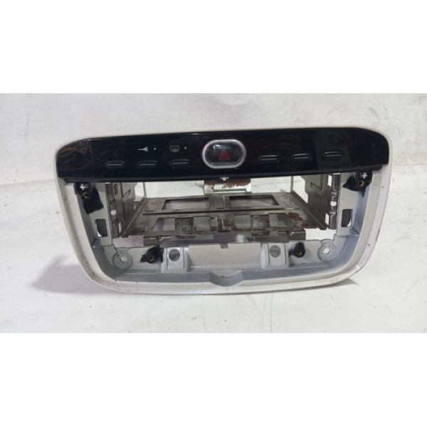 Moldura Do Rádio Botão Alerta Fiat Punto 2013 Cx107 Preto