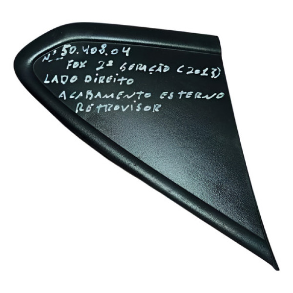 Acabamento Retrovisor Direito Volkswagen  Fox 2013. Preto