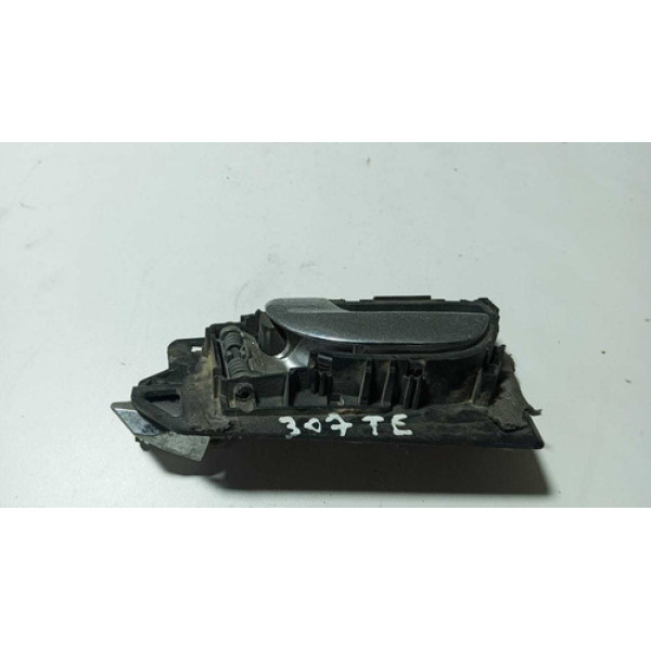 Maçaneta Interna Traseira Esquerda Peugeot 307 2010 Preta Traseira