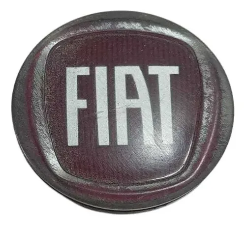 Calota Emblema Miolo Roda Fiat. Vermelho