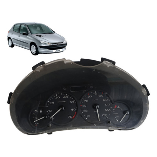 Painel Instrumento Peugeot 206 1999 2007 Retirada Peca Preto
