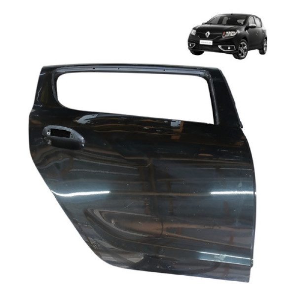 Porta Traseira Direito Renault Sandero 1.6 2016 2019 Detalhe Traseira Direito Preto