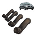  Kit Manivela Abertura Vidro Renault Clio 1.0 2008 2011 Preto