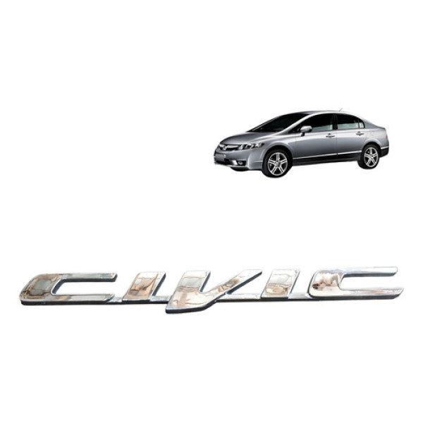 Emblema Letreiro Honda New Civic 1.8 2007 2011 Cromado