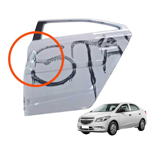 Porta Traseira Esquerda Chevrolet Prisma 1.4 2017 Traseira Esquerda Branco