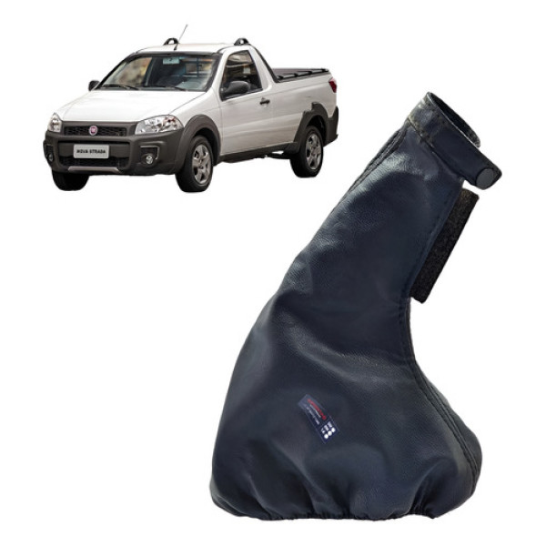 Coifa Alavanca Freio Mão Fiat Strada 2015  Preto