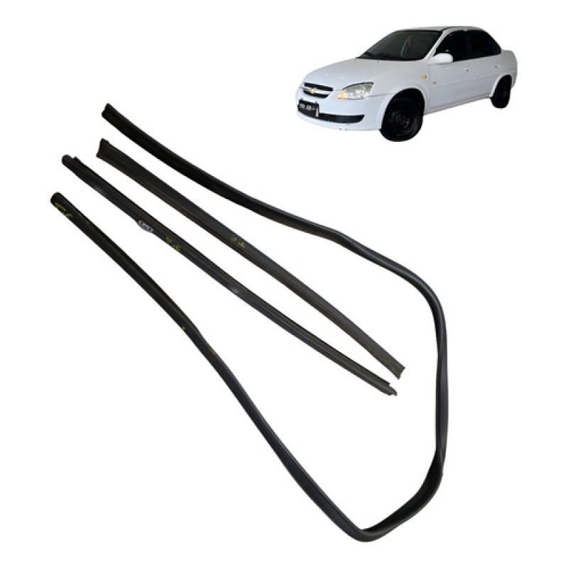 Kit Pestana Traseira Esquerda Chevrolet Classic 2011 Preto
