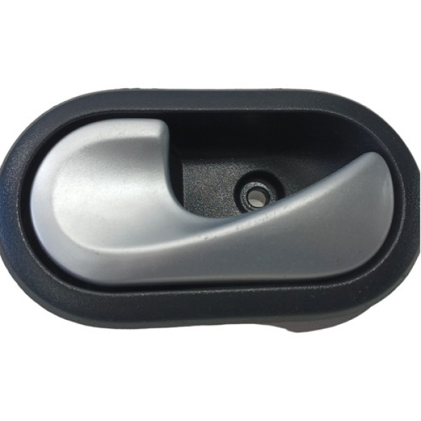 Maçaneta Interna Esquerdo Renault Duster Sandero 2010 A 2016 Prata Dianteira/traseira