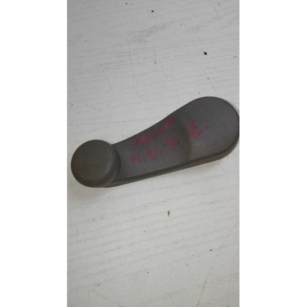 Manivela Vidro Traseiro Esquerdo Fiat Palio 2015 Original Cinza
