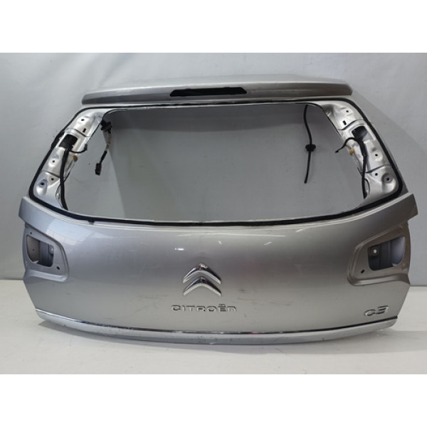 Tampa Traseira Citroen C3 2015 A 2018 Com Avaria Original Cinza