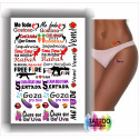 110 Tatuagens Tattoo Temporárias Íntima | Depilação Sedução