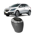 Bola De Câmbio Pressão Marcha Onix Prisma Cobalt Spin Sonic Cinza Com Aro Cromado