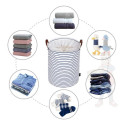 Cesto De Roupa Organizador Multiuso Tecido Dobrável Suja