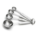 Conjunto De 4 Colheres Medidoras Em Aço Inox Mimo Style Cor Prateado