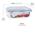Conjunto 6 Potes Vidro Hermético  640ml 