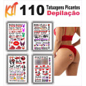 110 Tatuagens Tattoo Temporárias Íntima | Depilação Sedução