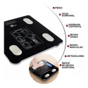 Balança Bioimpedância Digital Corporal Aplicativo Bluetooth Cor Preto