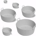 Kit 6 Forma Silicone Pra Fritadeira Air Fry Micro-ondas