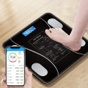 Balança Bioimpedância Digital Corporal Aplicativo Bluetooth Cor Preto